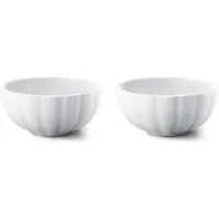 Georg Jensen Bernadotte glas Ø7,4 cm 2-pack Wit