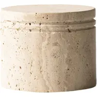 Tell Me More Travertijn pot met deksel Ø13 cm