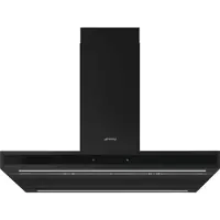 Smeg Eilandkap Afzuigkap, Eilandkap, Universeel, Matt Black, 90 cm, A