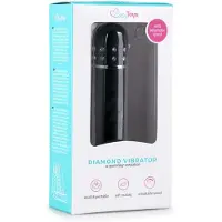 EasyToys Diamond Twirled - vibrator staaf - gedraaid design - zwart