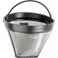 GEFU permanent koffiefilter maat 4 rvs zwart