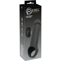 Rebel - vibrerende penis sleeve - oplaadbaar met afstandsbediening - zwart