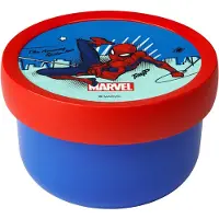Mepal fruitbox Campus - 300 ml - Inclusief fruitvorkje - Sluit goed af - Snackdoosje - Spiderman