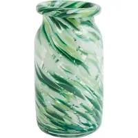 HAY Splash Roll Neck vaas S 20,5 cm Green swirl