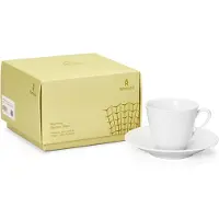 Rörstrand Swedish Grace kop met schotel 16 cl Sneeuw