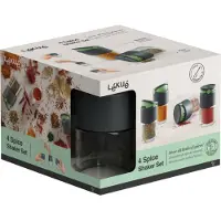Lékué kruidenhouder met doseerdeksel 4-pack Grijs