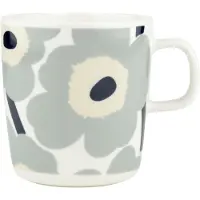 Marimekko Unikko mok 40 cl White-light grey-sand-dark blue