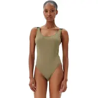 Calvin Klein Scoop Back One Piece Badpak dames Groen L/40