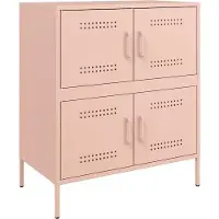 vidaXL Dressoir 68x39x79 cm staal roze