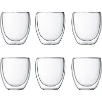 Bodum Pavina dubbelwandig glas - 0,25 liter - 6 stuks