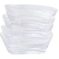 Muubs Ripe Kom Doorzichtig Pak Van 4 - Serveerkommen Glas Clear - 9180000105