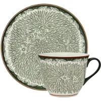 Rörstrand Ostindia Floris beker 40 cl en bord Ø20 cm Groen