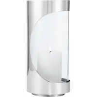 Georg Jensen Chrome contours hurricane kaarsenhouder 22 cm Roestvrij staal