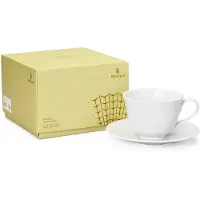 Rörstrand Swedish Grace kop met schotel 45 cl Sneeuw