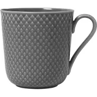 Lyngby Porcelæn Rhombe Earth Mug With Handle-39 Cl-slate Mok