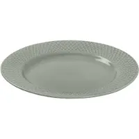 Lyngby Porcelæn - Rhombe Earth Lunchbord - Ø21 cm - Mos