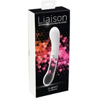 Liaison You2toys - siliconen-glas LED vibrator (transparant-wit)