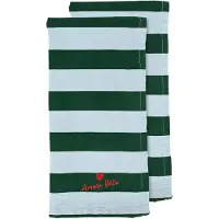 By On Love theedoek 50x70 cm 2-pack Groen-lichtblauw
