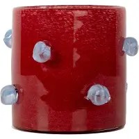 By On Arlo kaarsenhouder M Ø15 cm Bordeauxrood-lichtblauw