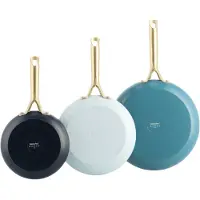 Greenpan CC009019-001, Friteuse set, Zwart, Wit, Blauw, 20 cm, 24 cm, 28 cm, 3 stuks