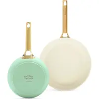 Greenpan Padova Reserve 20 + 26 cm koekenpannenset Pastel Green