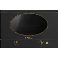Smeg MP822NAO, Mimo-serie, losstaande magnetron, 22 liter, 850 watt, bedieningsknoppen, antraciet