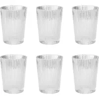 Stelton Pilastro Drink Pak Van 6 Doorzichtig - Drinkglazen Glas Clear - X-521