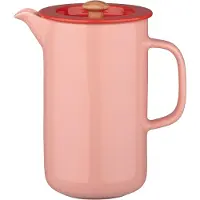 Marimekko Oiva Franse Pers Salmon Red - Koffiemaker Steengoed Tomato Red - 073975-330