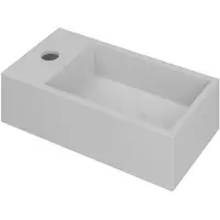 Ink Fontein Versus Met Kraangat Links Polystone Mat Wit 36x18x9 cm