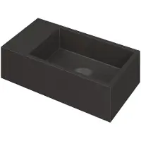 Ink versus fontein quartz zonder kraangat links zwart 36x18x9 cm