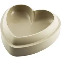 Silikomart 3Design Batticuore bakvorm 20,5 x 19,8 cm silicone grijs
