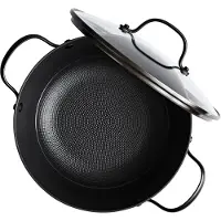 Satake Sauteerpan Lichtgewicht Met Anti-aanbaklaag Ø24 Cm Zwart - Steelpannen Gietijzer Black - K-SKRULL24