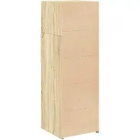 vidaXL - Hoge - kast - 40x42,5x124 - cm - bewerkt - hout - sonoma - eikenkleurig