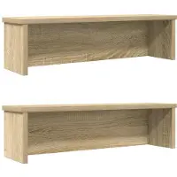 vidaXL Keukenrekken stapelbaar 2 st 60x15x16 cm sonoma eikenkleurig