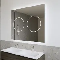 Gliss Design Spiegel Lyra 160x100 cm Incl. Spiegelverwarming Direct en Indirect LED-verlichting