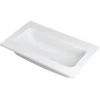 Ink wastafel faktor polystone centraal zonder kraangat 80 cmx45 cmx1,5 cm mat wit 3407200