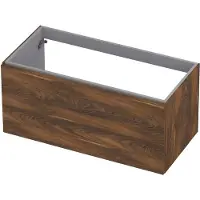 Ink Onderkast 1 lade softclose met greep hout decor 100 cm x 48 cm x 45 cm Noten 1258022