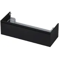 Ink Onderkast 1 lade greeploos gelakt 45gr 120 cm x 45 cm x 35 cm Mat zwart 1240146