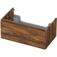 Ink Onderkast 1 lade greeploos met houten keerlijst 80 cm x 45 cm x 35 cm Noten 1257527