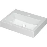 Ink wastafel momento polystone met 1 kraangat 60 cmx45 cmx9 cm glans wit 3421001