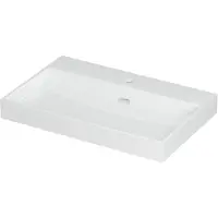 Ink Wastafel Urban Porselein met 1 kraangat 70 cm x 45 cm x 8 cm Glans wit 0201021