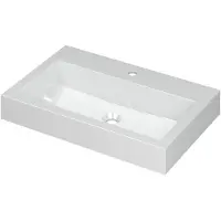 Ink wastafel momento polystone met 1 kraangat 70 cmx45 cmx9 cm glans wit 3421011