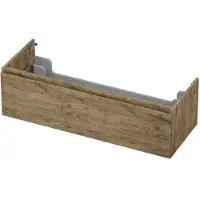 Ink Onderkast 1 lade greeploos met houten keerlijst 120 cm x 45 cm x 35 cm Naturel eiken 1257553