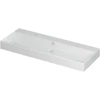 Ink Wastafel Unlimited Porselein met 2 kraangaten 120 cm x 45 cm x 11 cm Glans wit 0202141