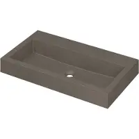 Ink wastafel momento quartz zonder kraangat 80 cmx45 cmx9 cm quartz beton 3421415