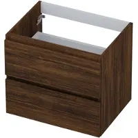 Ink Onderkast 2 laden greeploos met houten keerlijst 60 cm x 45 cm x 52 cm Koper eiken 1257110