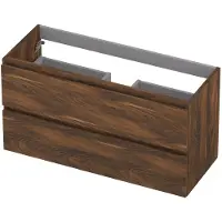 Ink Onderkast 2 laden greeploos met houten keerlijst 100 cm x 40 cm x 52 cm Noten 1257027