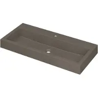 Ink Wastafel Momento Quartz met 1 kraangat 100 cm x 45 cm x 9 cm Quartz beton 3421431