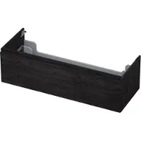 Ink Onderkast 1 lade greeploos met houten keerlijst 120 cm x 45 cm x 35 cm Houtskool eiken 1257558