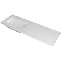 Ink wastafel faktor polystone links zonder kraangat 140 cmx45 cmx1,5 cm glans wit 3407034
